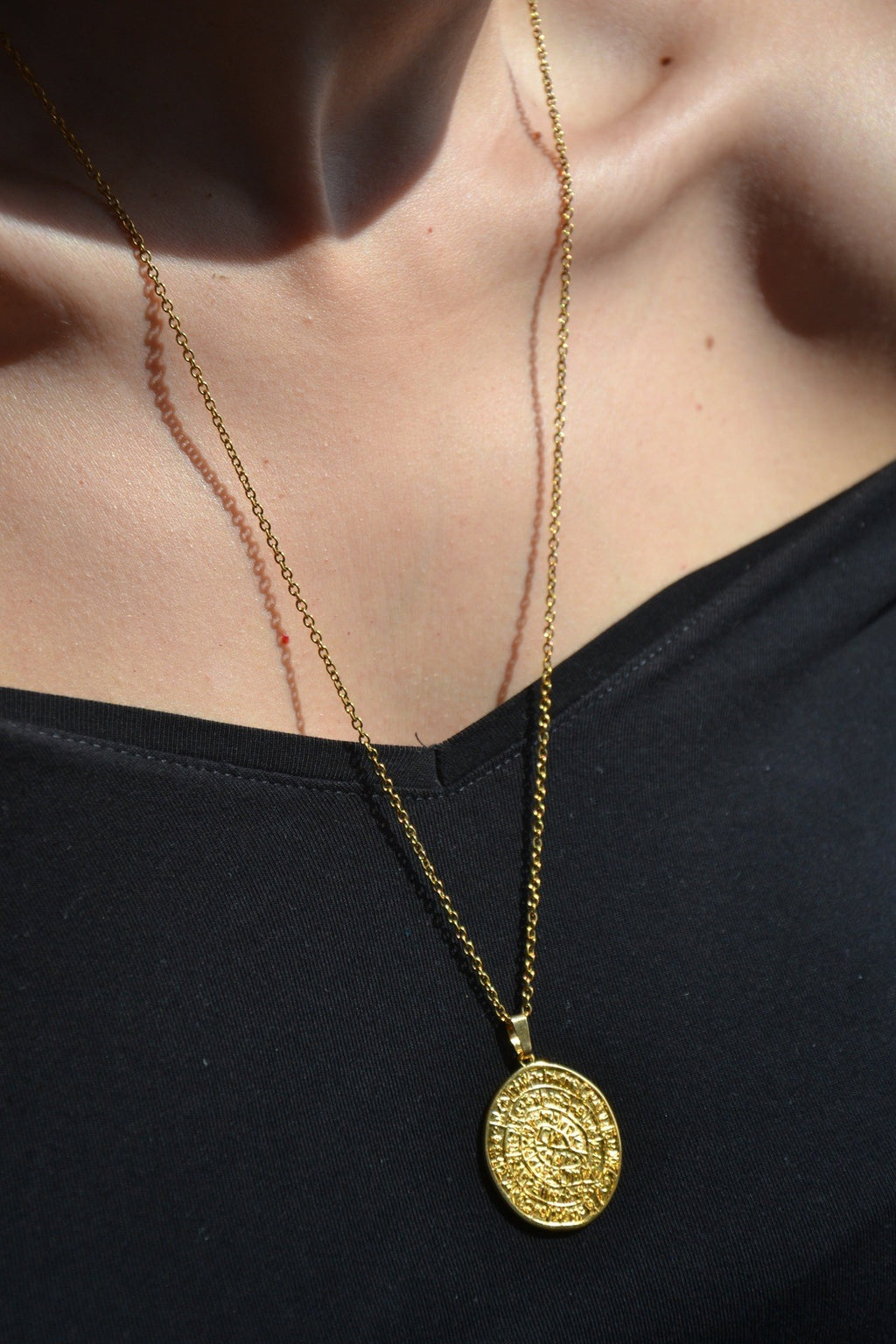 Collier Disque Phaistos Or