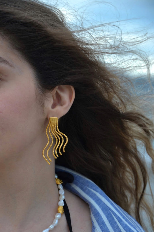 Boucles d'oreilles Aktína