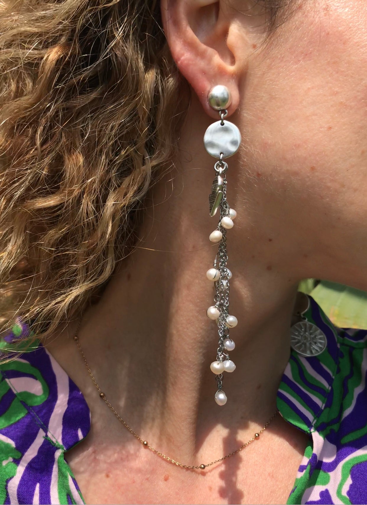 Boucles d'oreilles Vergina & Perles