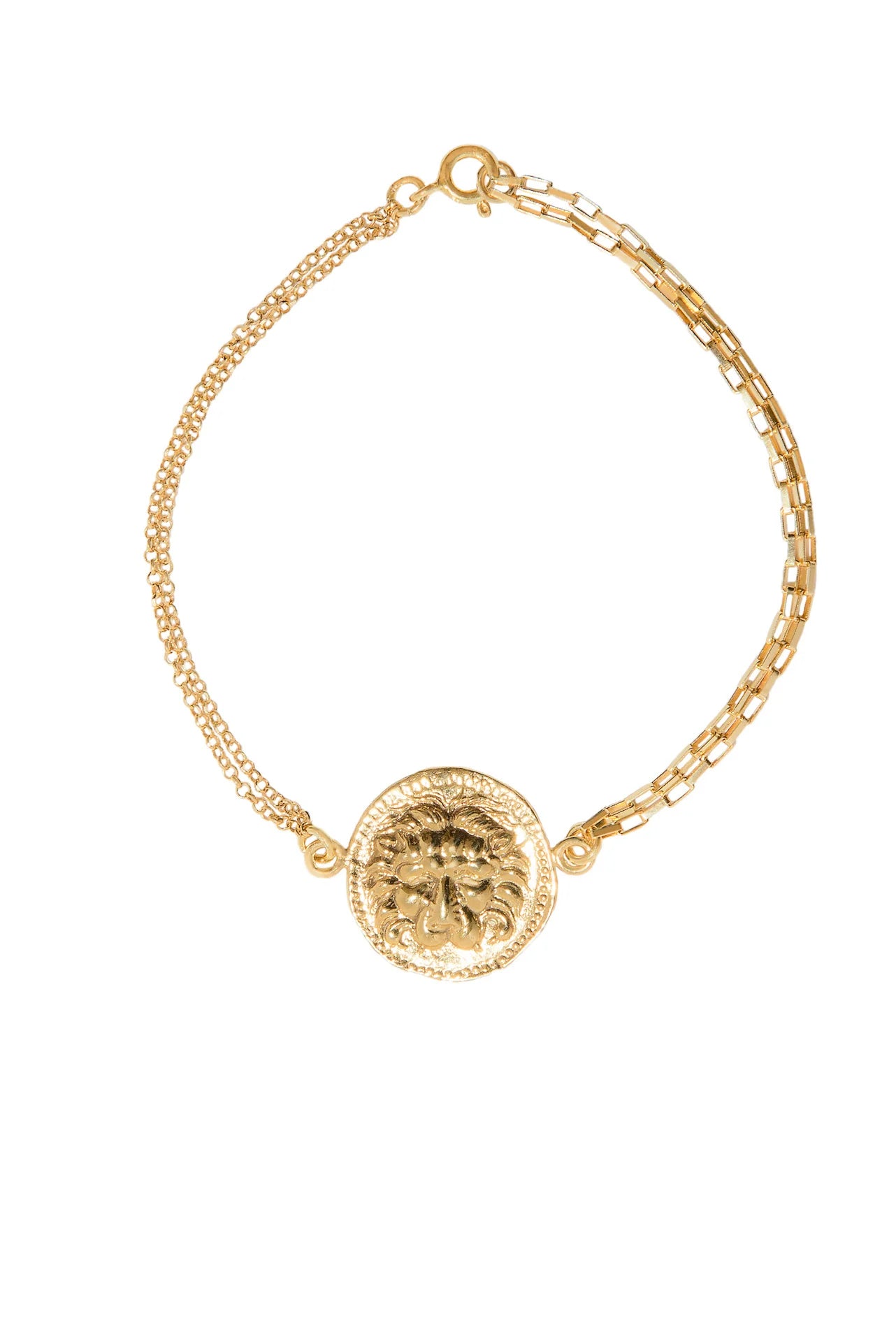 Bracelet Leon - Symbole de Courage et de Majesté  Découvrez la puissance et la majesté avec notre bracelet Leon, inspiré par le prénom d'origine grecque "λέων", qui signifie lion. Ce symbole ancestral est associé au courage et à la force, souvent représenté comme un gardien dans la Grèce antique.